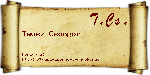 Tausz Csongor névjegykártya
