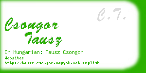 csongor tausz business card